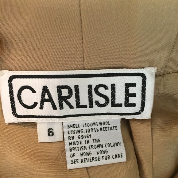 CARLISLE khaki/tan pencil skirt with waist buttons - Picture 4 of 4